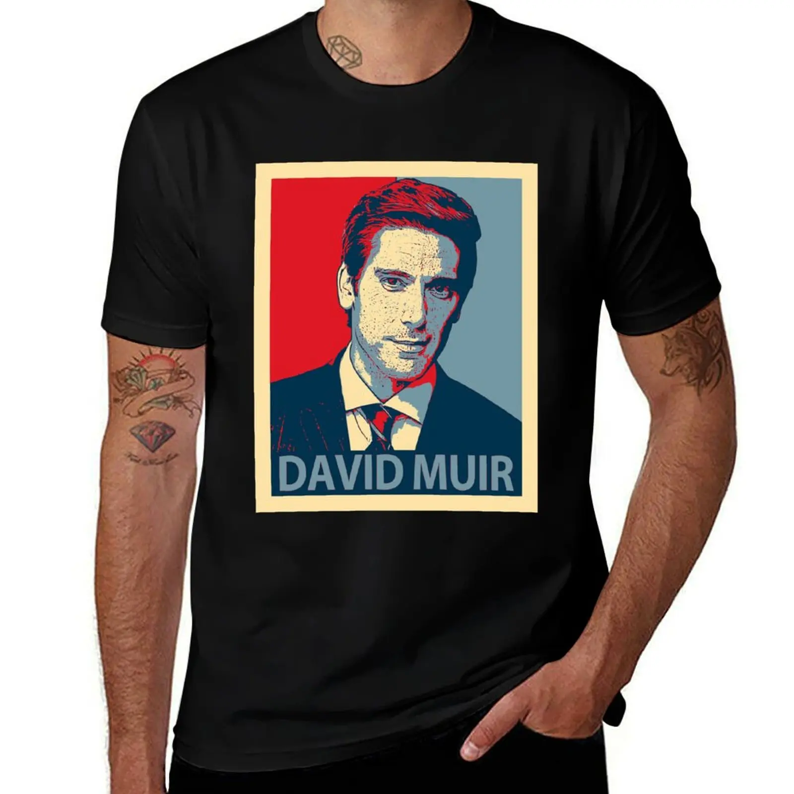 

David Muir T-Shirt t shirt man luxury t shirts for man graphic vintage
