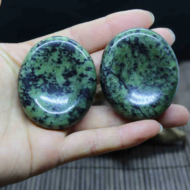 Tibetan Jade Medicine King Stone Eye Mask Serpentine Jade Beauty Dark Green Jade Eye Mask Massage Magnetic Eye Mask