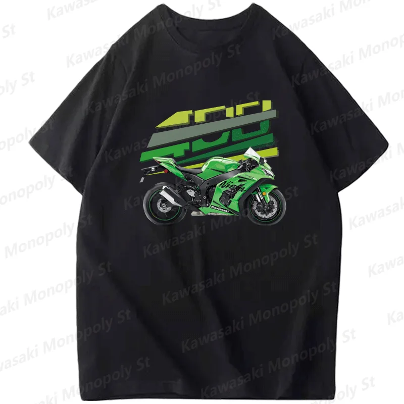 New Summer Boy&Girl Kawasaki Motorcycle Z900 Heavy Motorcycle T-Shirt Men Cotton Short Sleeve KID/Adult Training Top Racing Suit