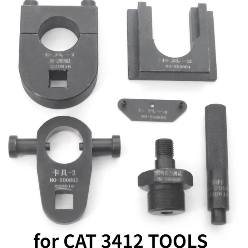 For HEUI CAT 3412 Injector Disassemble Open Pressure Test Adaptor Fixture Clamp Tool Sets