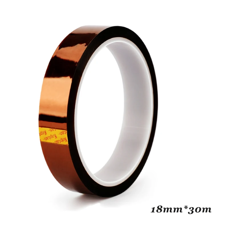 30 متر طويل الذهب إصبع ارتفاع درجة الحرارة مقاومة الشريط بوليميد الشريط متعدد الحجم الحيوانات الأليفة مكافحة ساكنة بطارية ليثيوم العزل الشريط