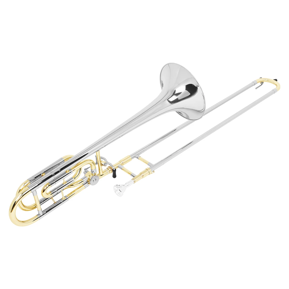 SLADE Tenor Alto Trombone Brass Bb Tone B Flat Wind Instrument with Trombone Cupronickel Mouthpiece & Accessories