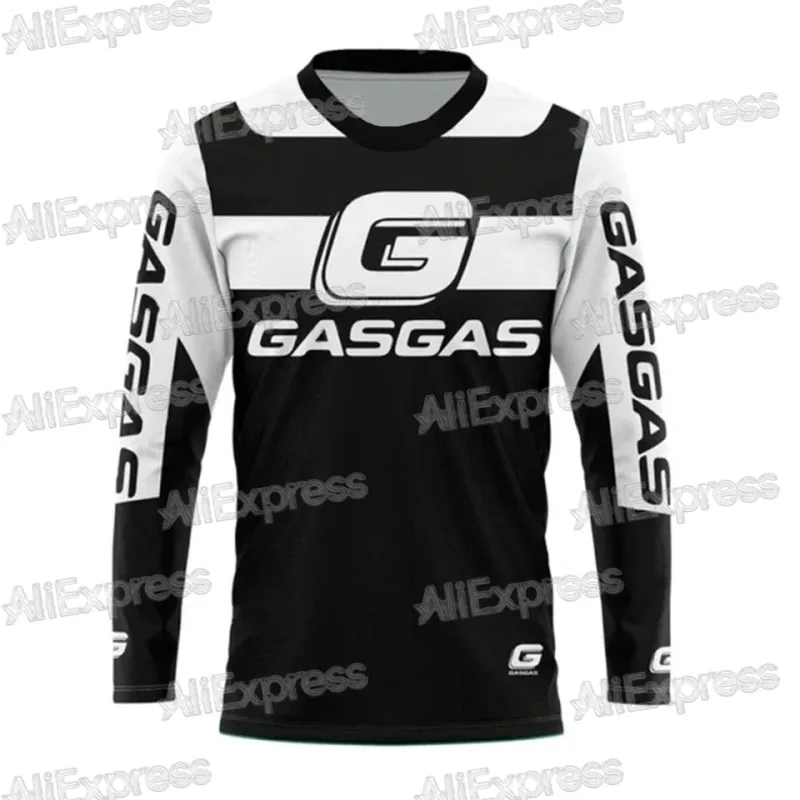 

2025 SUMMER GASGAS Motorcycle Riding Clothing Downhill Bike MTB Jersey Men's Long Sleeve Cycling Shirt Maillot Ciclismo Hombre