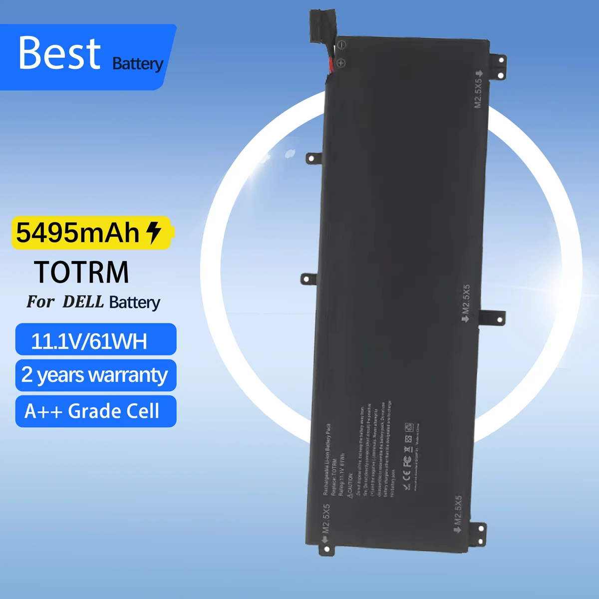 

TOTRM 245RR Compatible Laptop Battery for Dell XPS 15 9530 Precision M3800 Series H76MV 0H76MY 7D1WJ 07D1WJ Y758W