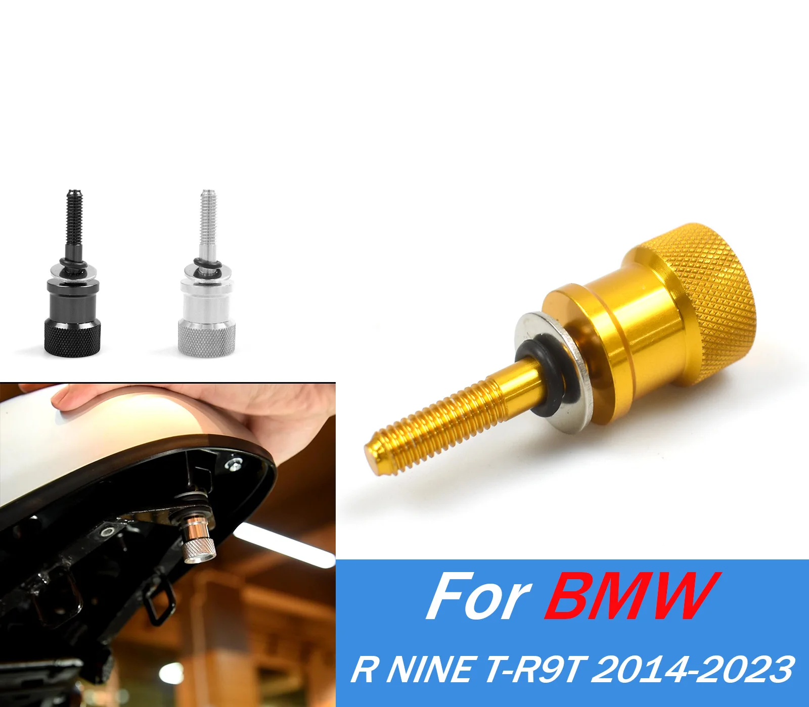 

For BMW R NINE T NINET RNINET Racer PURE Scrambler 2014-2023 Motorcycle CNC Rear Fender Seat Tab Bolt Screw Quick Release ﻿