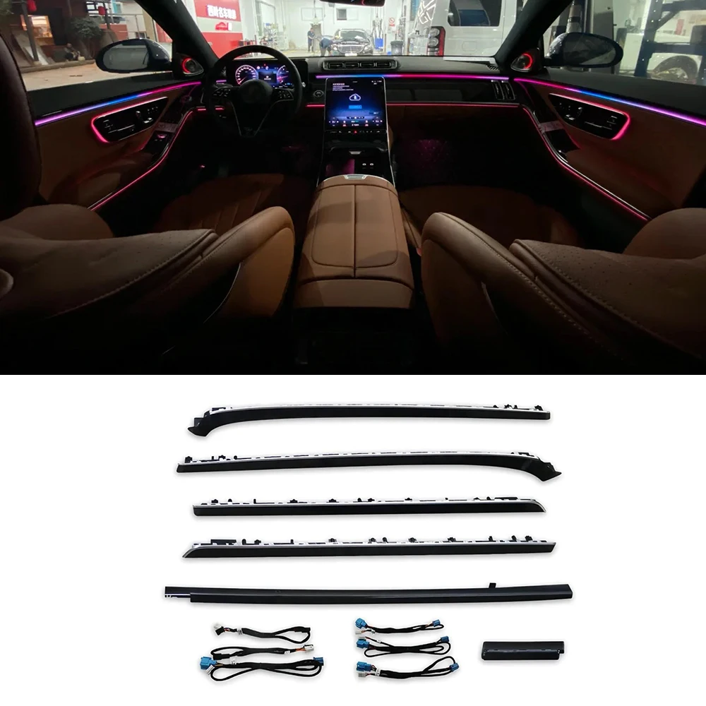 

Multi-Color Decorative Light Modification For-Benz S-Class W223 S400 S450 S500 S480 LED Active Ambient Light 64 Colors