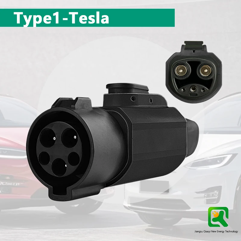 مُحول J1772 إلى NACS Type1 لسيارات تيسلا متوافق مع طرازات S/X/3/Y من السيارات الكهربائية لتيسلا