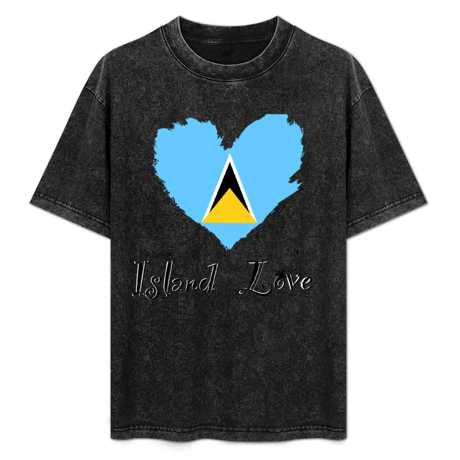 

Island Love St. Lucia T-Shirt Casual Everyday Short Sleeve T-Shirt