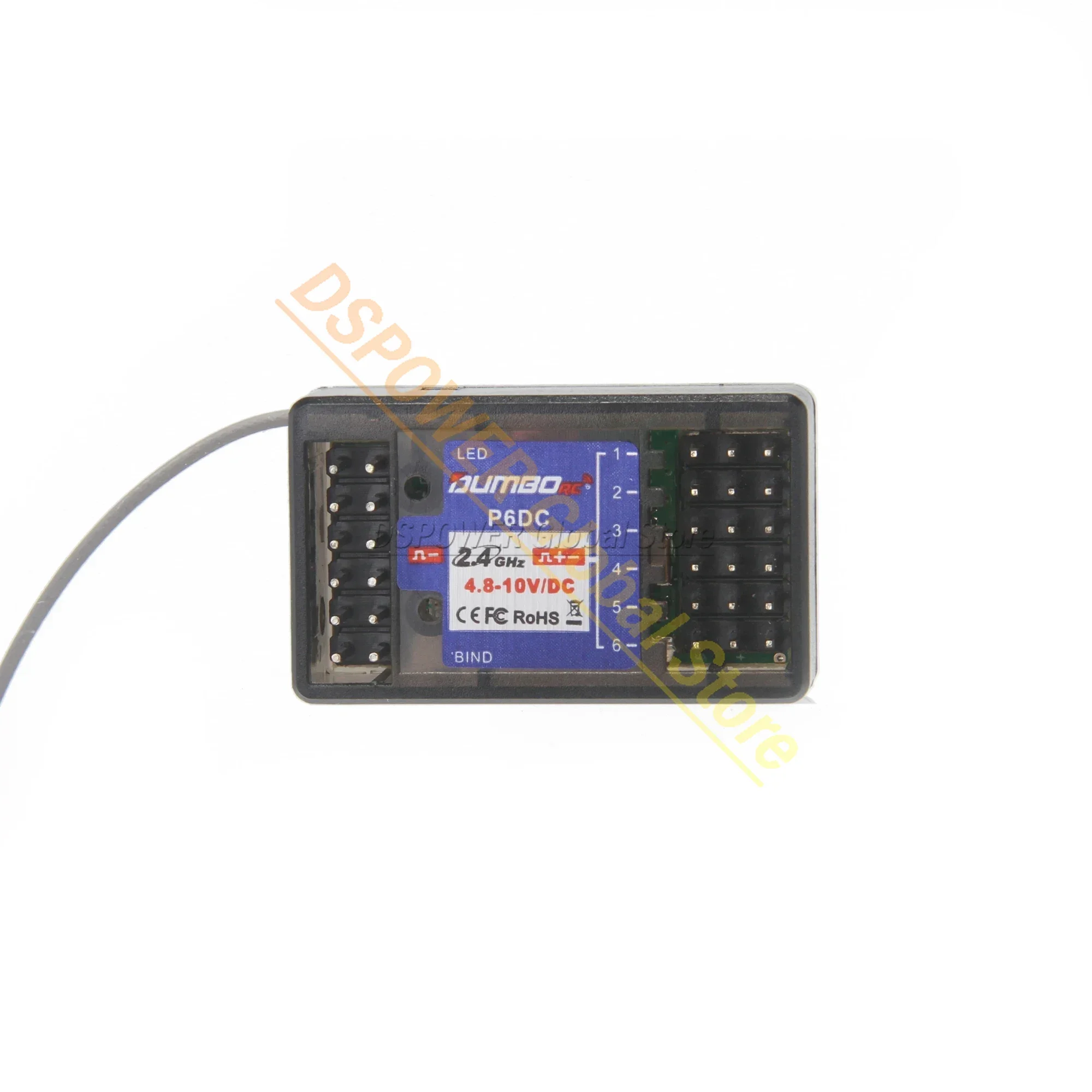 DUMBORC P6DC P10FG P4FMG P6FG MINI Empfänger 4CH 6CH 10CH 10 Kanal Gyro 4,8-10 V Spannung Rückkehr für X4 X6 DDF-350 RC Auto Boot