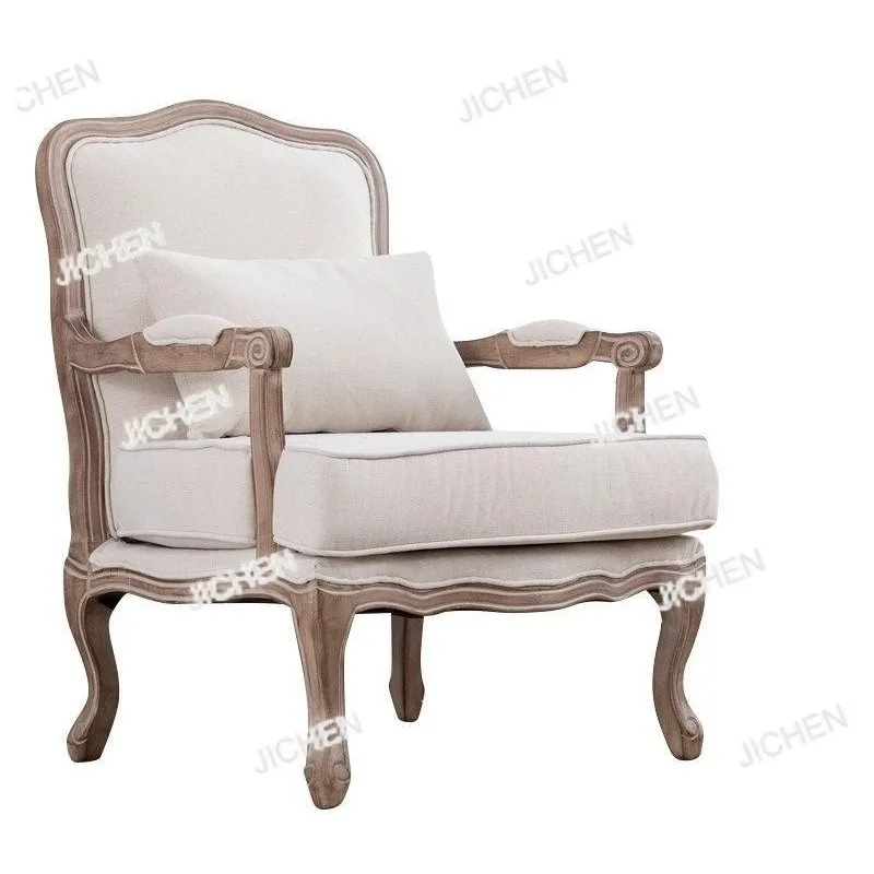 XQ أريكة كرسي الاستجمام الفرنسي الشمال شقة صغيرة النسيج عالية الظهر كرسي ضوء فاخر البراز الأمريكية القديمة واحدة الأوروبية Pasto