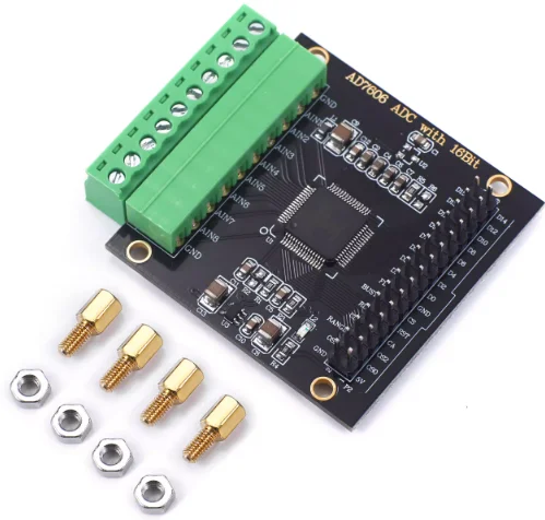 โมดูลเก็บข้อมูล AD7606 แบบหลายช่องสัญญาณ 16 บิต ADC ซิงโครไนซ์ 8 ช่องสัญญาณ