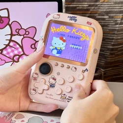 2024 New Hello Kitty Power Bank Mini Game Portable Retro Handheld Game Console Soft Light Color Screen Surprise Gift For Girls