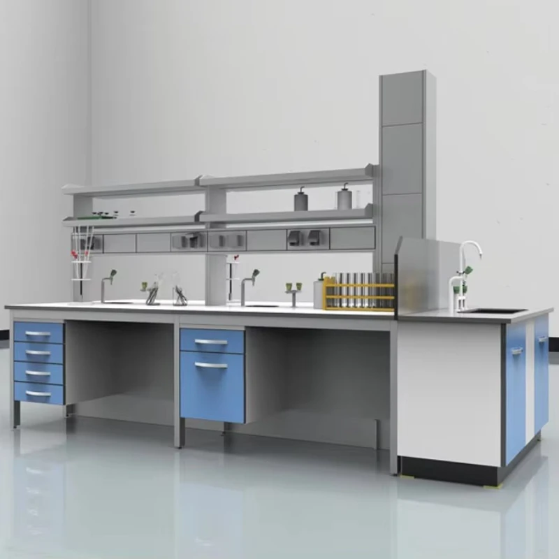 

Durable chemical test bench workstation, hospital steel laboratory equipment test bench