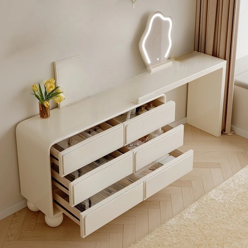 Desk, chest, dresser, integrated corner retractable workbench, modern computer desk