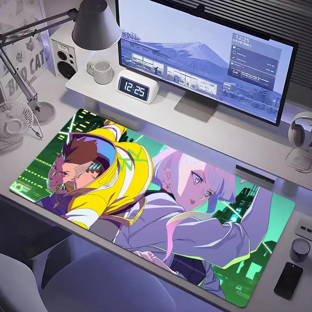 

cyberpunk edgerunners Mouse Pad Tablet mouse Pad Laptop xl desktop mouse pad, cute HD Rainbow Gaming keyboard pad, csgo Player