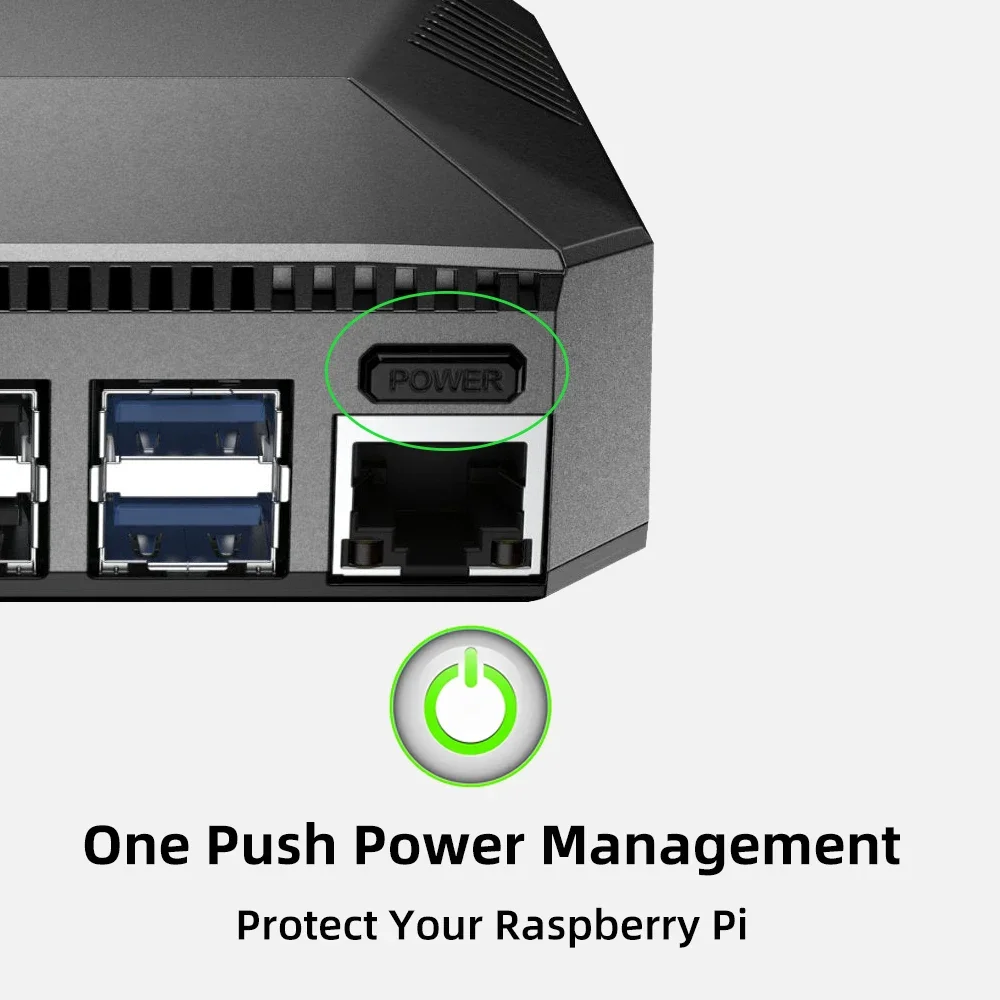 علبة أرجون واحد V2 لرسبري Pi 4 ، غلاف معدني من الألومنيوم ، مفتاح طاقة ، مروحة تبريد ، أحواض حرارية ، لوح قاعدة NVME ، RPI 4 اختياري