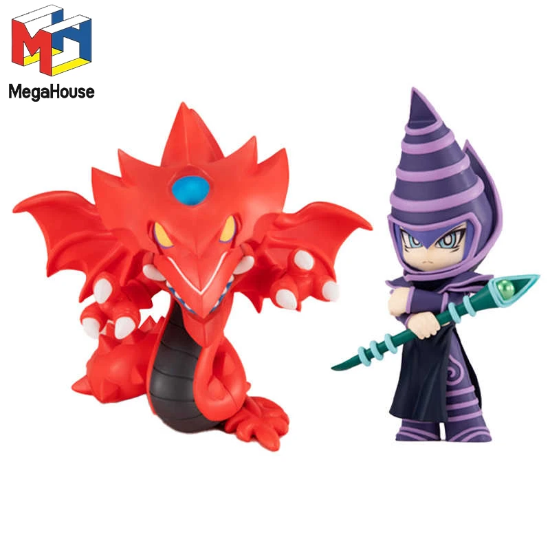 

In Stock Genuine Original Mega House MEGATOON Slifer The Sky Dragon & Black Magician Yu-Gi-Oh! Official Card Game Anime Figures