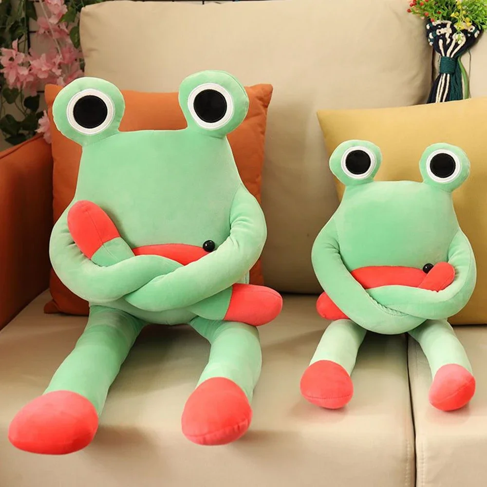 60CM Smelly Big Long Legs Frog Plush Toy Sausage Mouth Big Mole Funny Creative Prank Dolls Send Holiday Friends Birthday Gifts