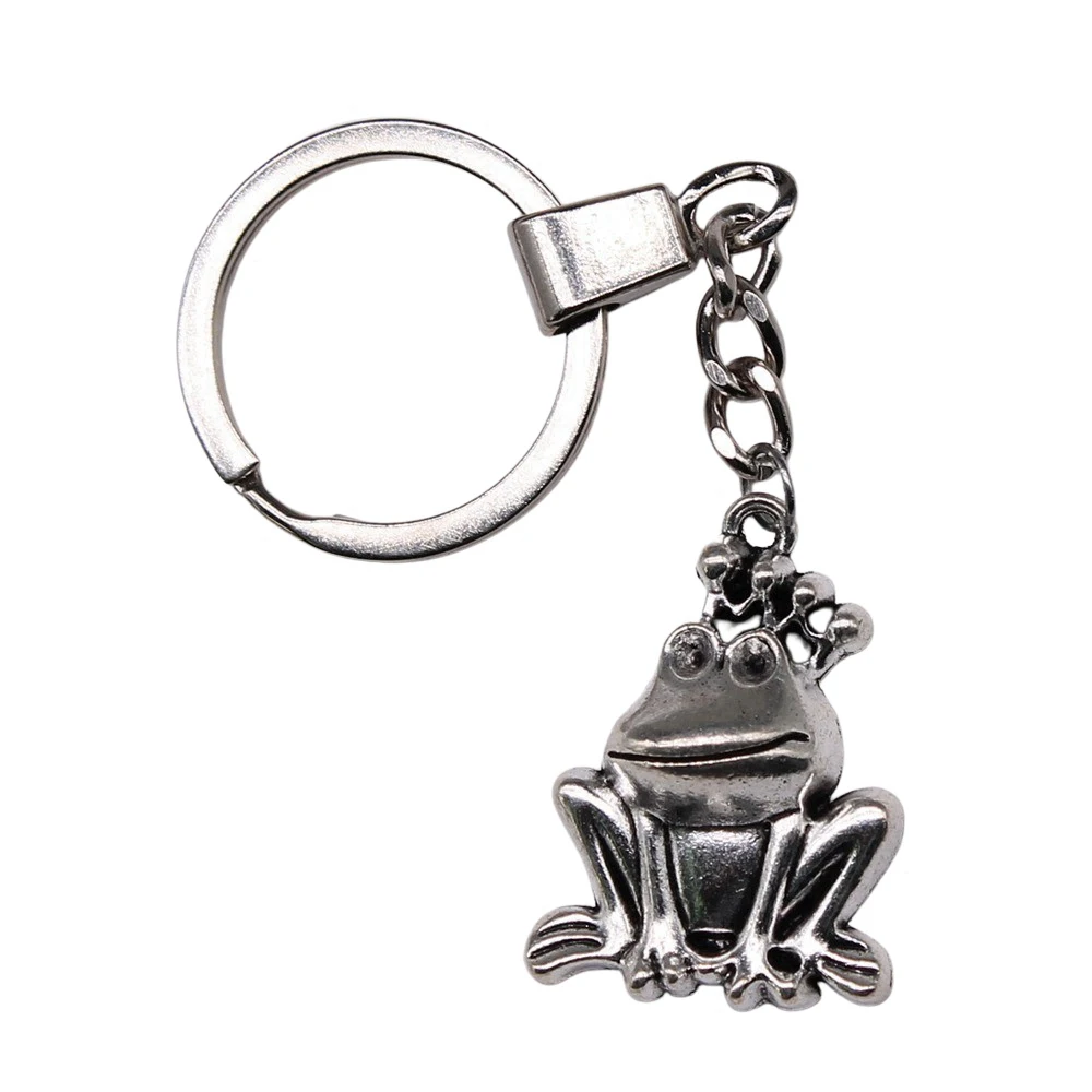 1pcs Frog Prince Frog Keychain Accessories Ornaments Jewelry And Accessories Vintage Ring Size 30mm