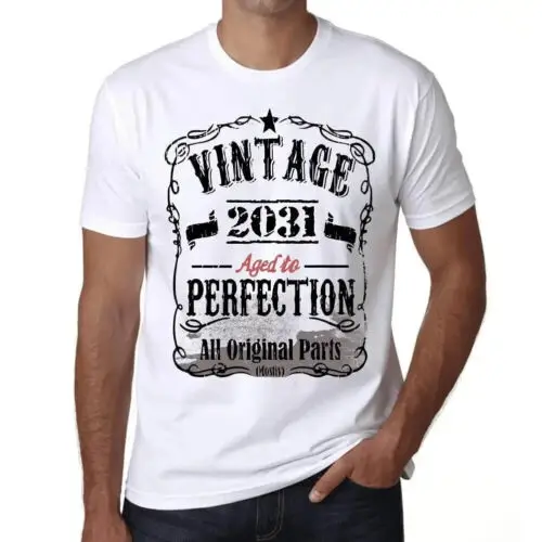 Heren Grafisch T-Shirt Alle originele onderdelen verouderd tot perfectie 2031