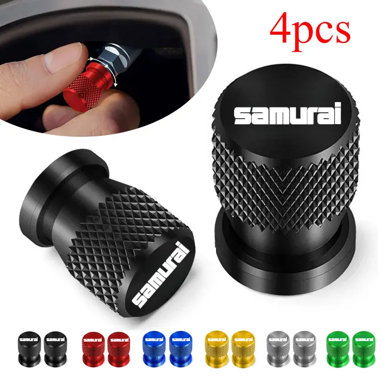 4pcs For Suzuki Samurai Car Wheel Tire Valve Caps Tyre Stem Covers Airdust Waterproof Accessories