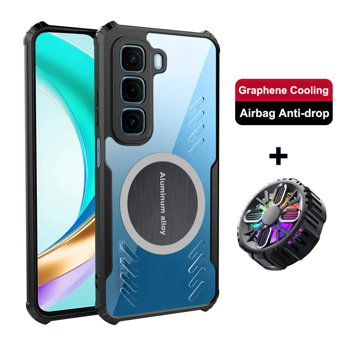 

Для INFINIX HOT 50 4G 5G Графеновый корпус с вентиляционным отверстием HOT 50 PRO PLUS 4G Дышащий рассеиватель тепла + радиатор для Tecno Hot 50i