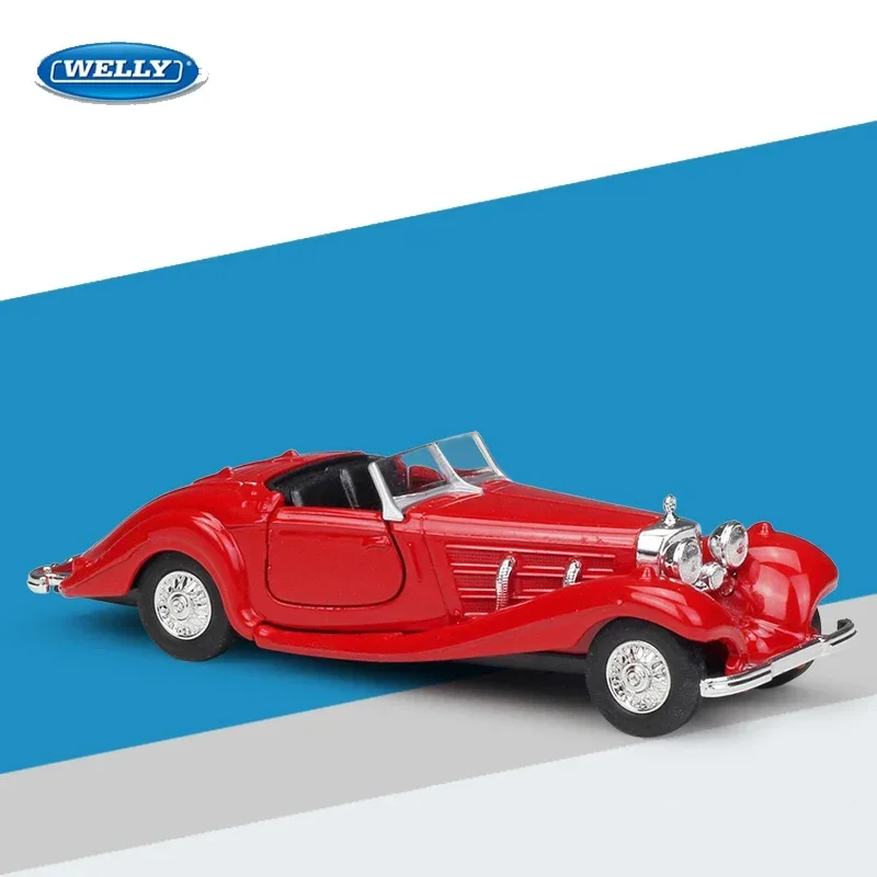 

WELLY 1:36 Mercedes-Benz 1936 500K Classic Car Simulation Alloy Car Model - Suitable for Children's Toys and Collections