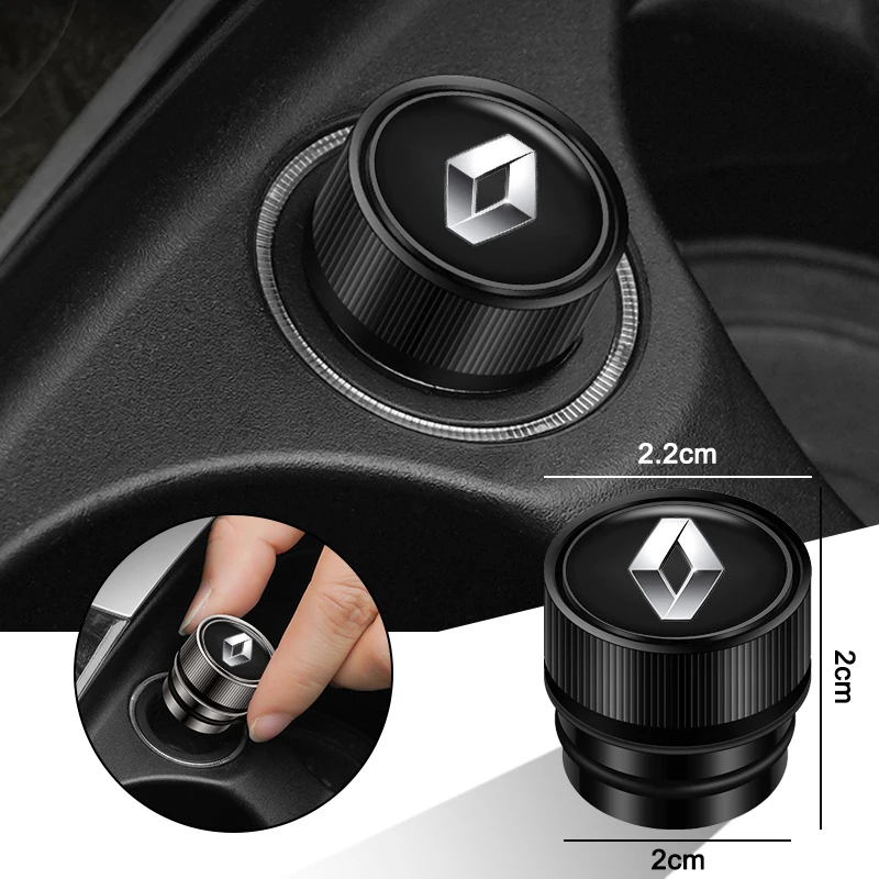 METAL Car Lighter Plug Cover Car Vehicles Cigarette Lighter Covers DustProof Cap For Renault Clio 2 3 4 5 MK2 MK3 MK4 Sport Zoe