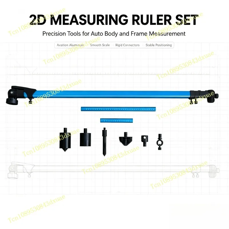 Auto Body Frame Straightener Accessories 2D Measuring Ruler Two Dimensional Car Body Inspection Detection Measuring Tool