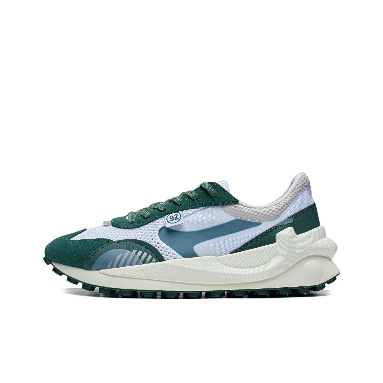 Li Ning Square Slip Resistant Abrasion Resistant Low top Sports Casual Shoes Men's White Green AGCT015-2