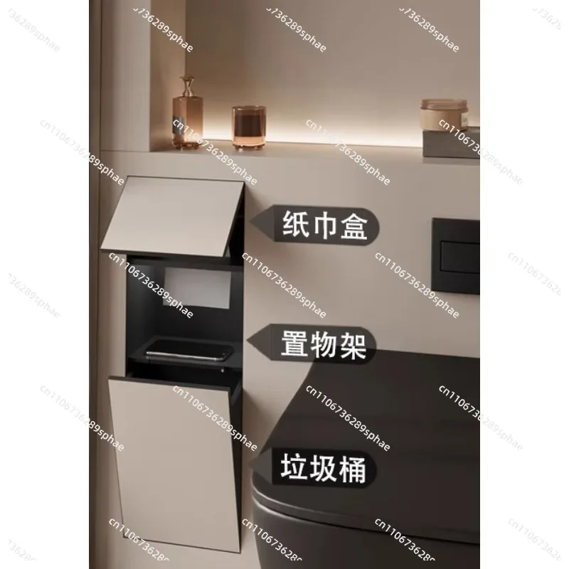 304 stainless steel niche toilet hidden trash can embedded tissue box concealed toilet niche
