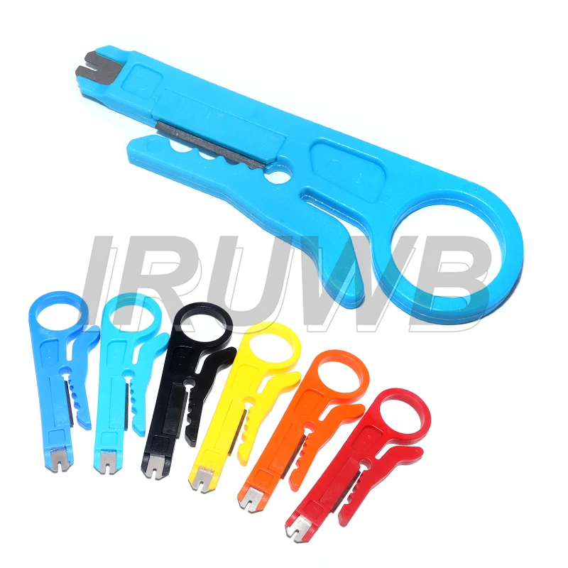 1pcs Wire Stripper with Punch Down, Multi Cable Stripping Tool for RJ45 RJ11 Network Phone & CCTV Wiring