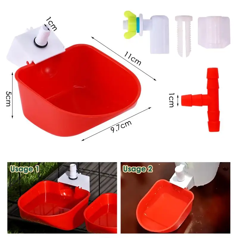 5 قطعة التلقائي الدجاج بطة وعاء للشرب أوزة بطة الدجاج شرب كوب سقي مزرعة تركيا السمان الدواجن أطباق مياه الشرب #5