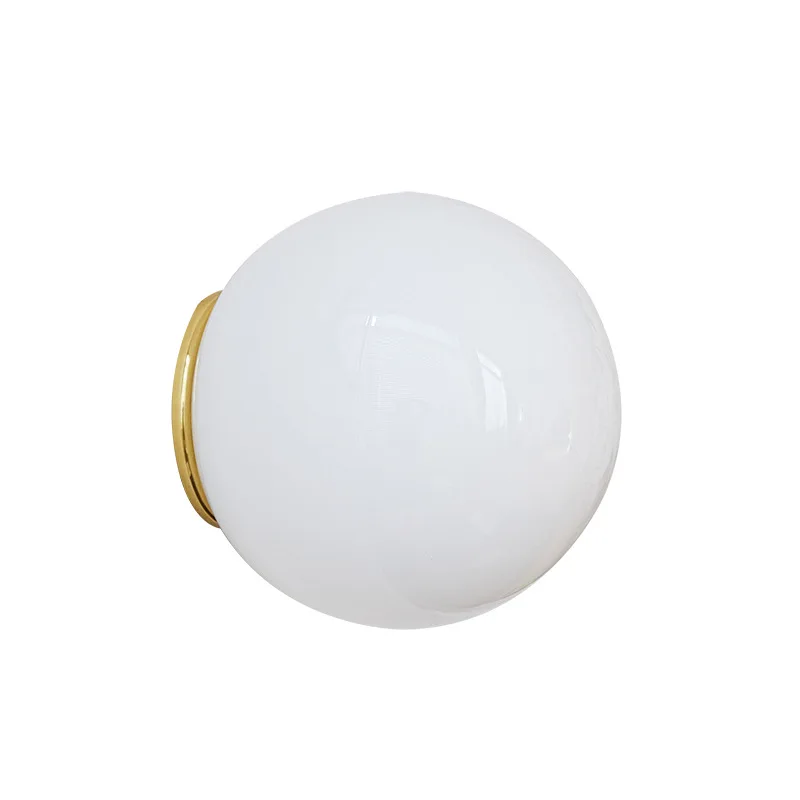 

Cream wind brass ball brass wall lamp, Bauhaus medieval bedside bedroom corridor balcony chrome lamp