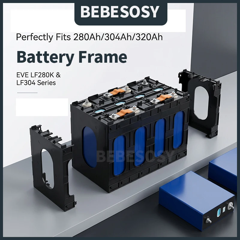 12/24V Battery Frame  CATL EVE 280Ah 304Ah 320Ah  Lifepo4 Cells Flame-Retardant ABS PC Plastic Holder with Latches  Middle Brack