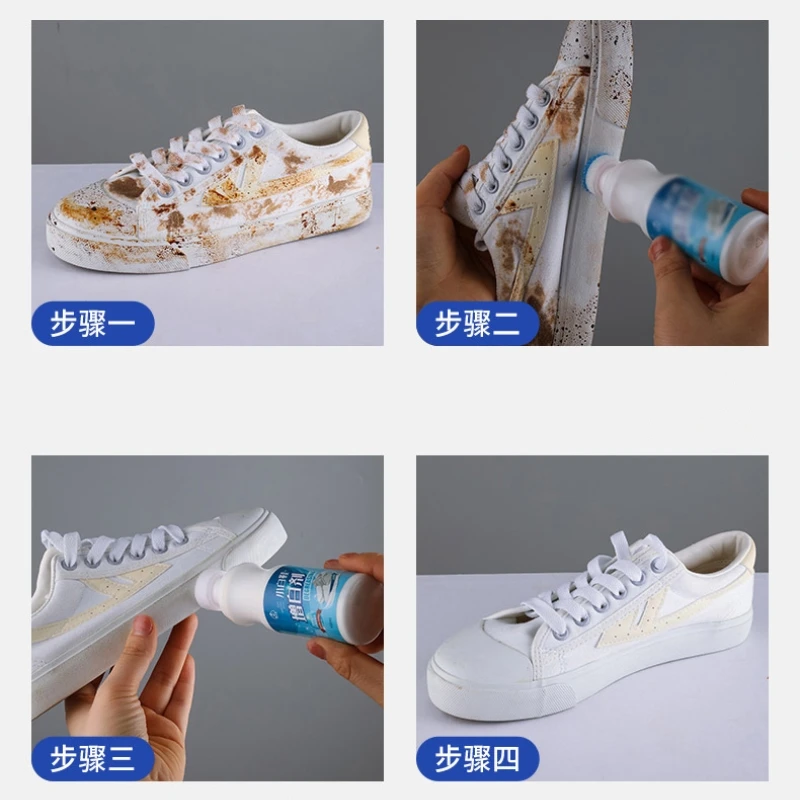 White Shoes Cleaner Yellow Edge Dirt Stain Removal Whiten Refreshed Polish White Shoes Foam Clearning Free-Wash Shoes Whitener