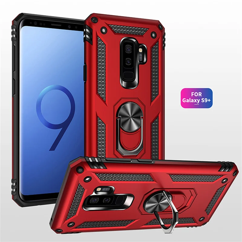 JSFS Shock-Proof Protective Case With Ring Kickstand For Samgsung Galaxy S10/S10E S10 Plus S10 Lite S9/S9 Plus