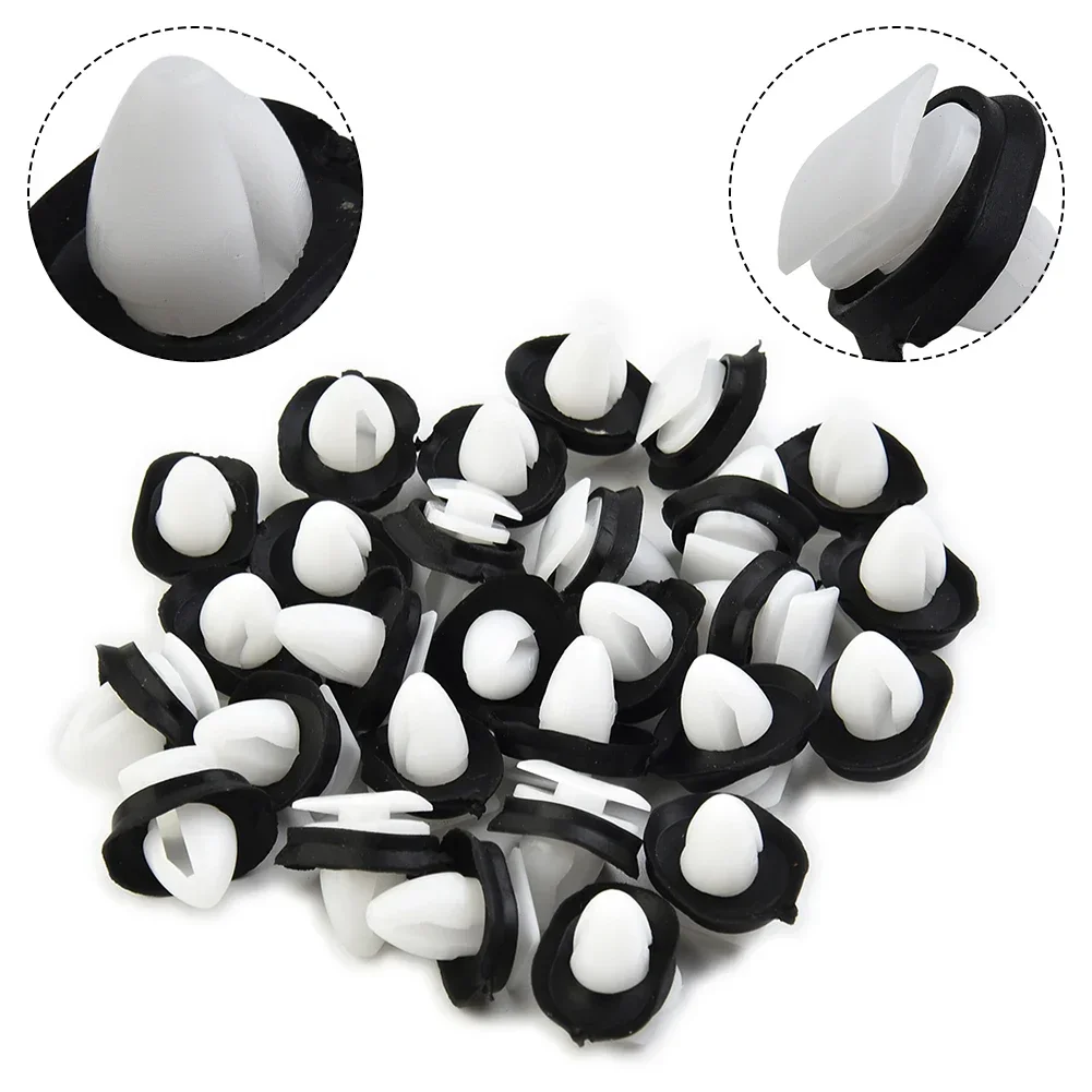 50pcs Car Lower Door Trim Clip Exterior Sides Molding Massage Lower Door Trim Clips Relay Exterior For Fiat For Ducato 71728806