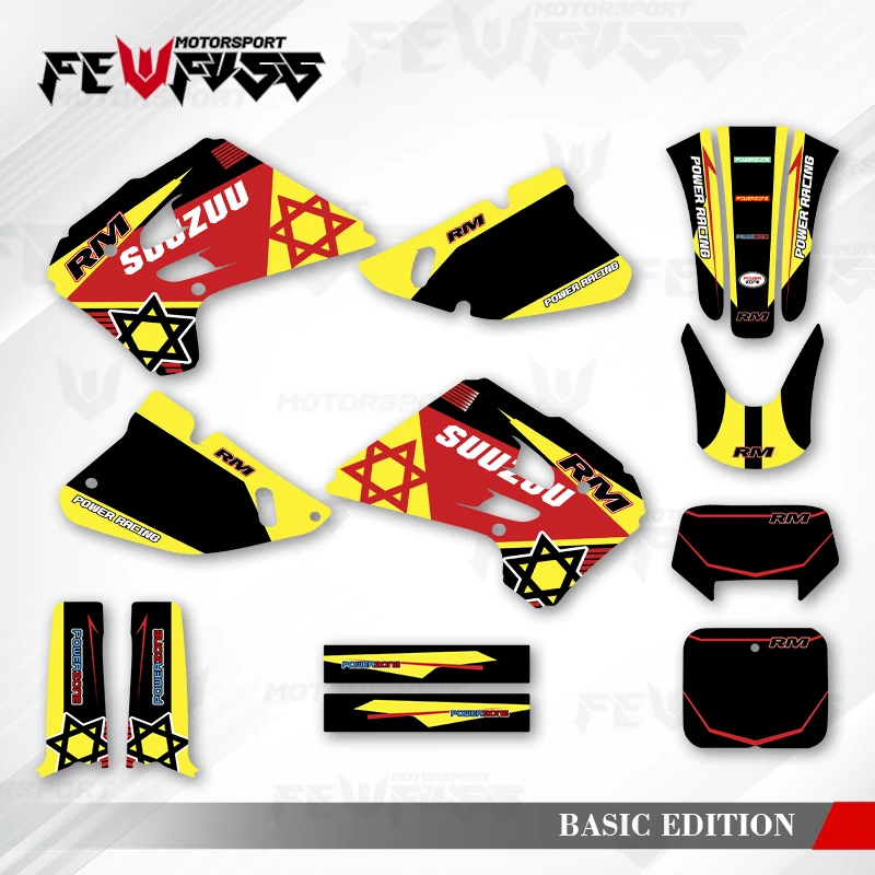 

Fewfuss Graphics Decals Stickers Motorcycle Background Custom For RMX125 RMX250 RMZ 125 250 1992 1993 1994 1995