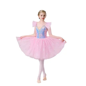 Girls Sequin Ballet Dance Dress 4 Girls' Dance Dresses, Children's Ballet Dresses, Girls' Sequin Ballet Dresses, Campus Programs, Stage Performance Costumes 4