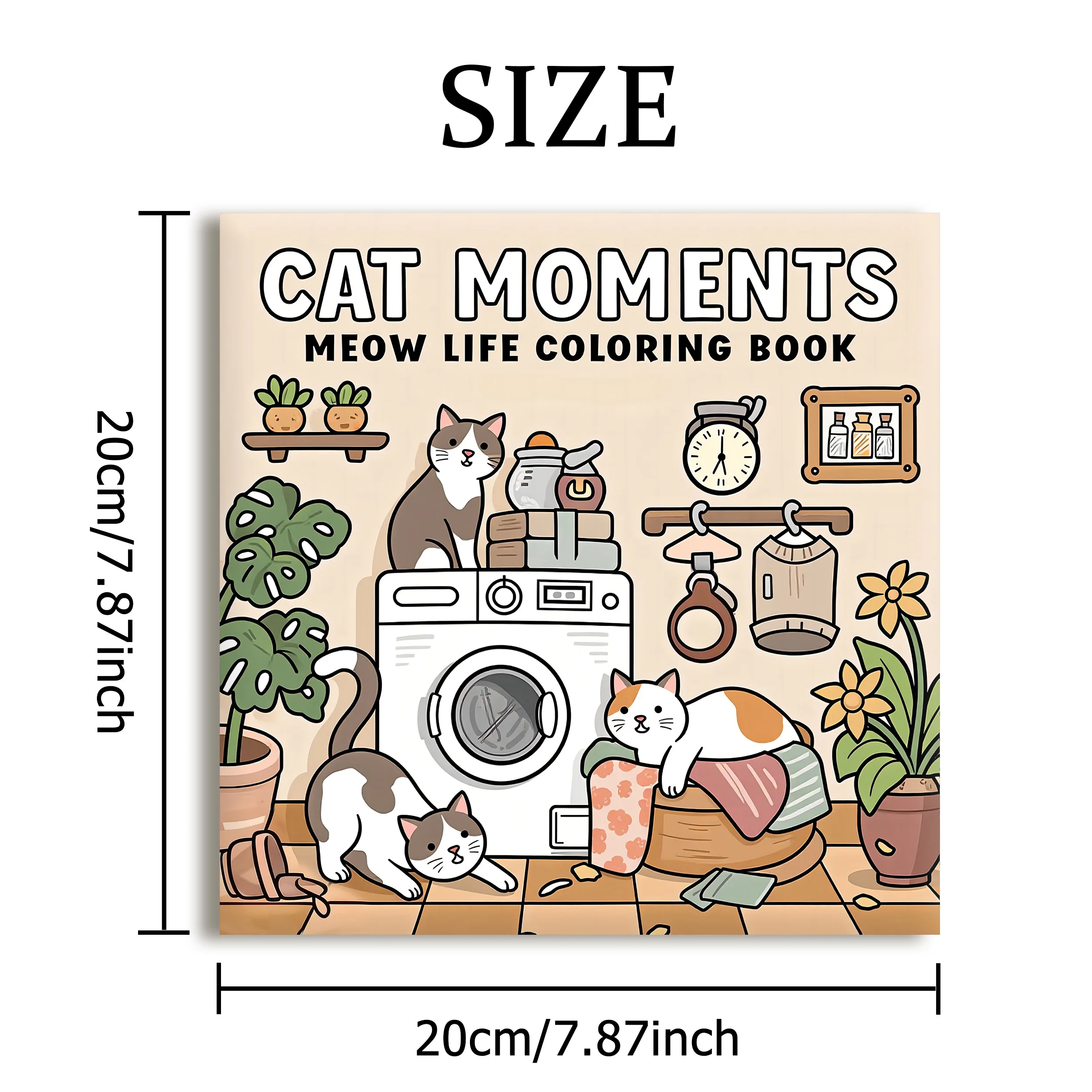 كتاب تلوين للكبار من Cat Moments، كتاب فريد من نوعه للاسترخاء، ورق مطور لتلوين مريح، هدية مثالية لصديق