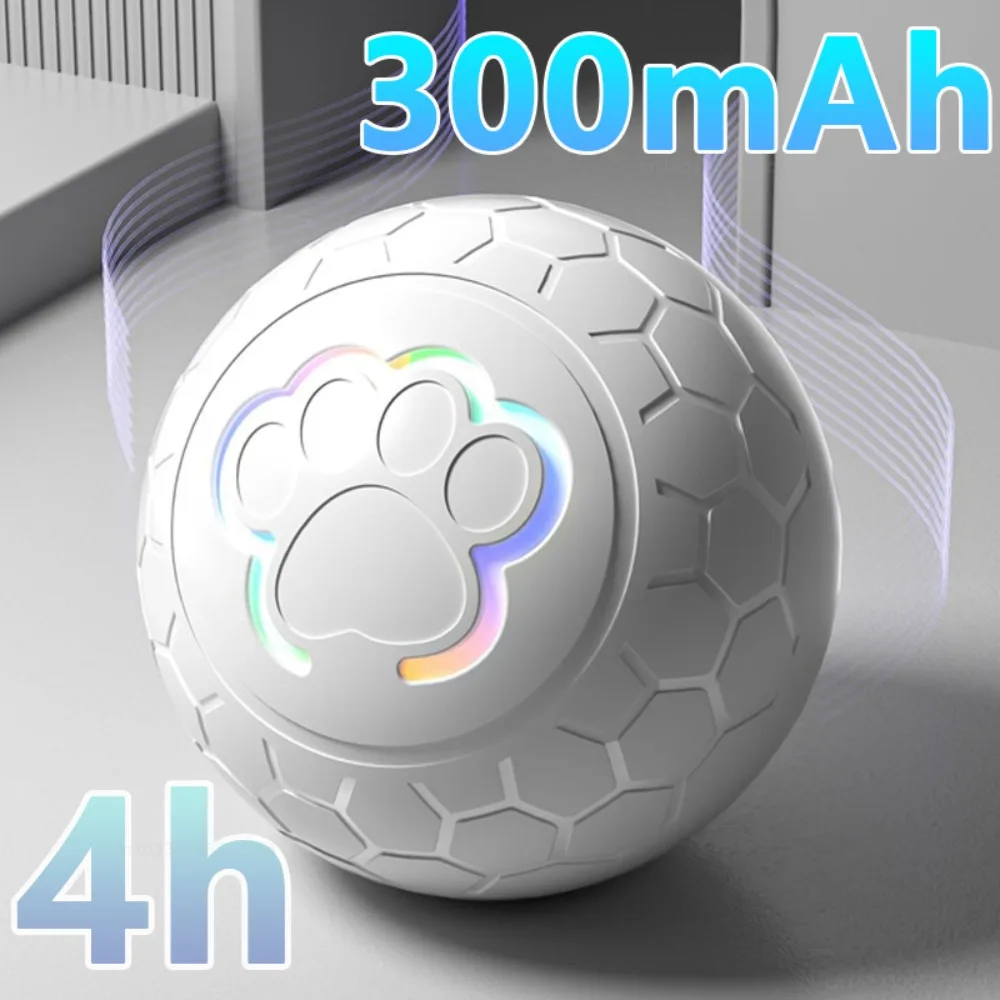 Smart Dog Toy Ball Electronic Pet Toy Ball Automatic Bouncing Rolling with RGB Light Relieve Boredom Auto Moving Pet Accessories