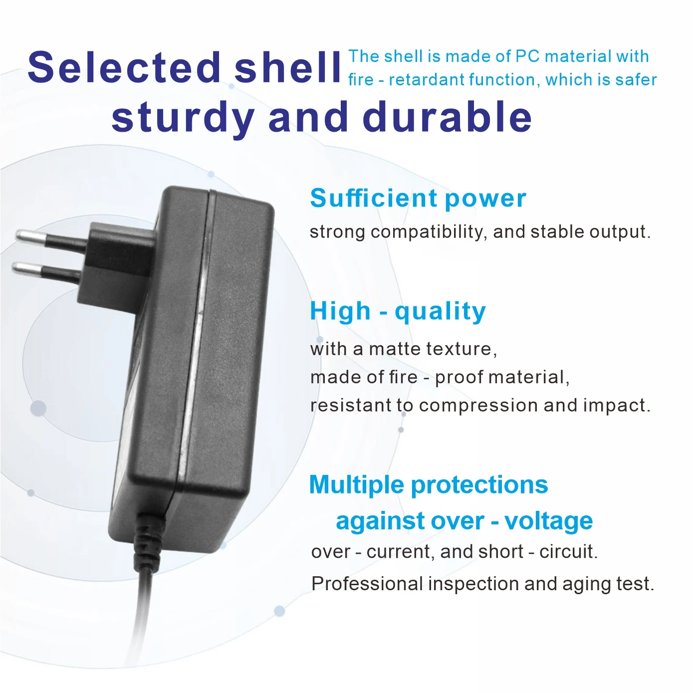 Power Supply for RGB LED Light Strips: DC5V/12V/24V 2A Adapter for LED Light Strips, COB Light Strips - Simple Power Supply