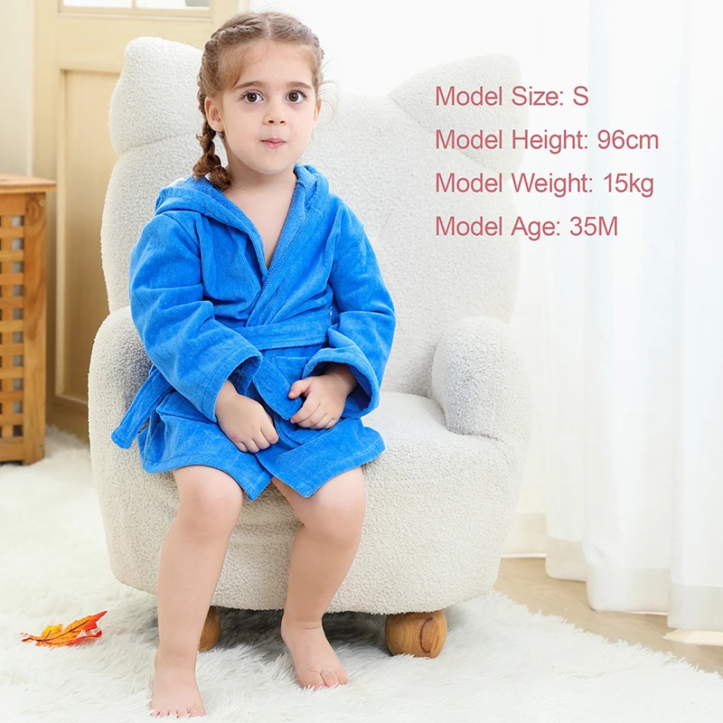 MICHLEY Shark Dinosaur Hooded Baby Bathrobe Cotton Soft Infant Bath Towel Robe Pajamas For Kids Boy Girl Children 1-5T view 6