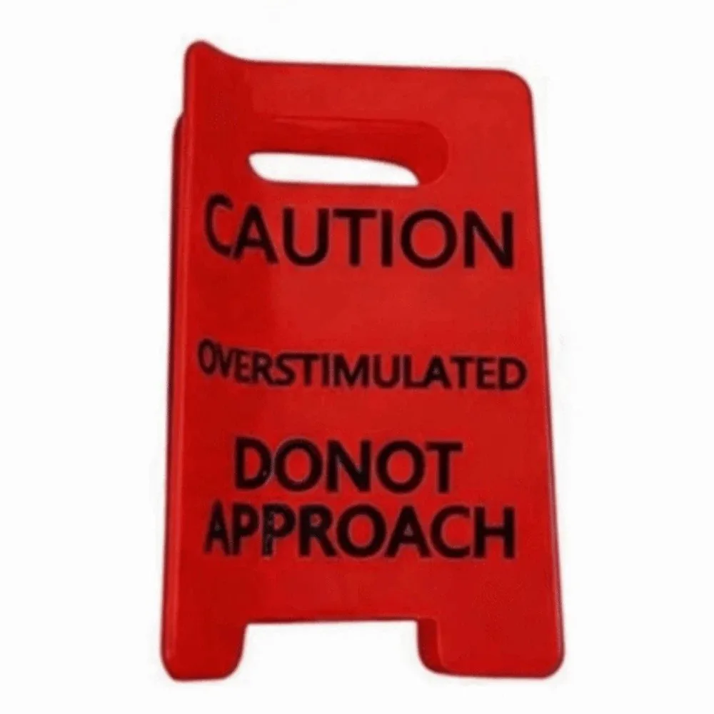 

Novelty Caution Sign Hair Claw Clip Thick Hairs Design Safety Awareness Overstimulated Hair Clip Warning Message Sensory Input