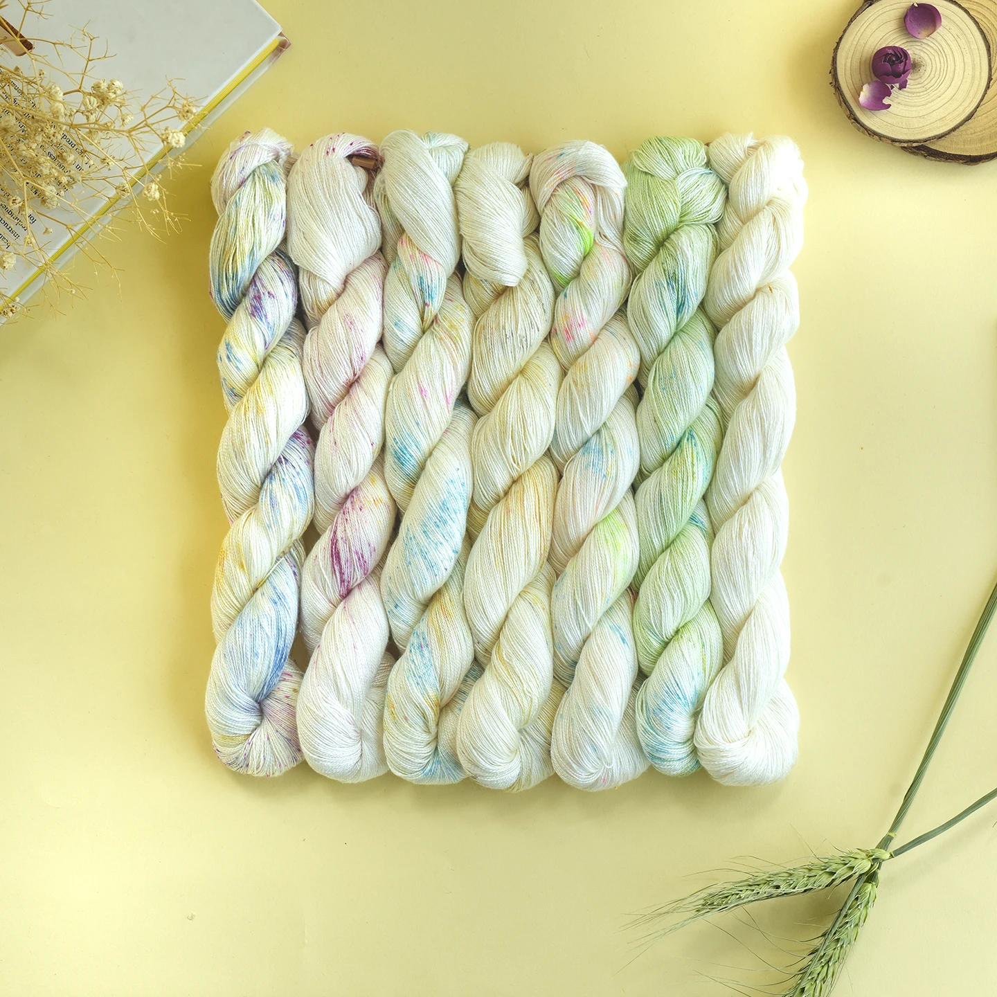 

1*50g Lotus Handpainted Silk Knitting Yarn Soft for Hand Knitting summer yarn