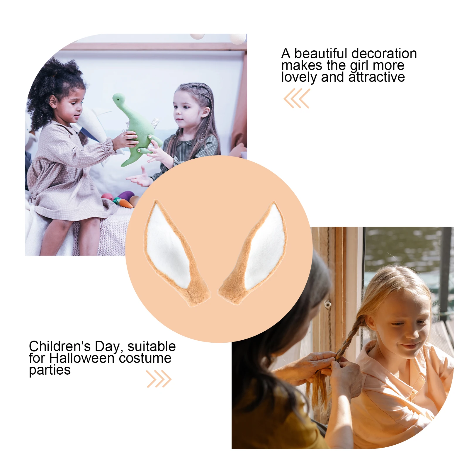 

Headband Animal Ears Faux Deer Realistic Antlers Headdress Prop Reindeer for Crafts Coffee Hair Barrettes Fake