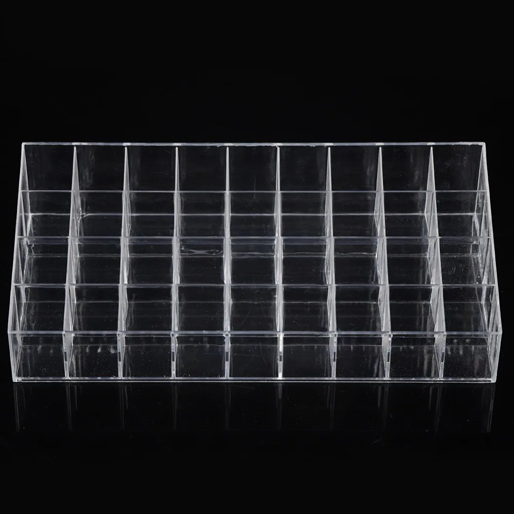 Transparent Acrylic Lipstick Organizer Stair Step Arrangement 36 Grids Makeup Brush Storage Cosmetic Display Box Home