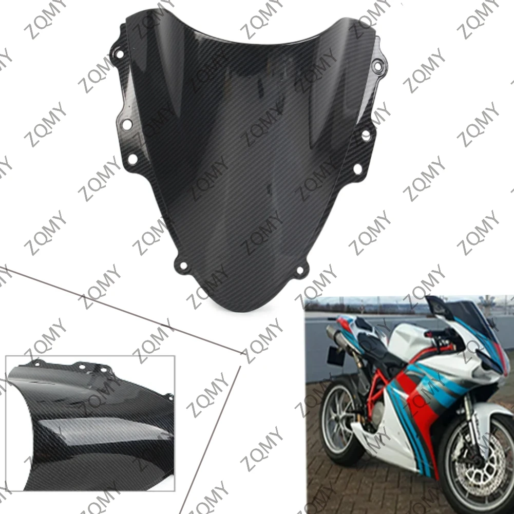 ​Black Carbon Fiber ABS Motorbike Windshield Double Bubble Wind Screen Shield For Suzuki GSXR600 GSXR750 K4 2004 2005