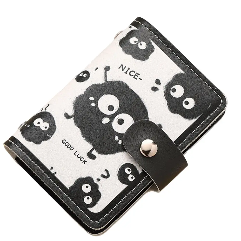 High Quality PU Leather Card Bag Multiple Card Coal Ball Pattern Coin Purse Large Capacity Card Holder Teenagers Girls